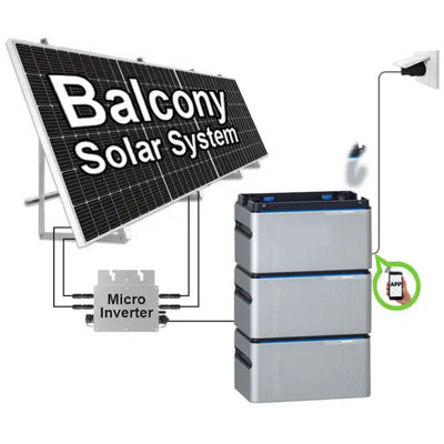 400W Balcão painéis solares fotovoltaicos em sistemas de rede para residencial