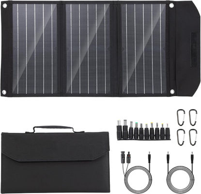 Kit de carregador de painéis solares portáteis dobráveis de 30W para acampamento ao ar livre