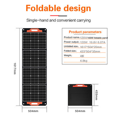 Kit de painéis solares leves portáteis de 120W para RV personalizado