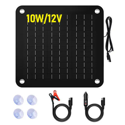 Kit de painel de carregador de bateria solar monocristalino portátil de 5W para carro