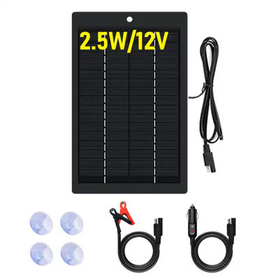 Kit de painel de carregador de bateria solar monocristalino portátil de 5W para carro