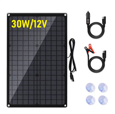 Kit de painel de carregador de bateria solar monocristalino portátil de 5W para carro