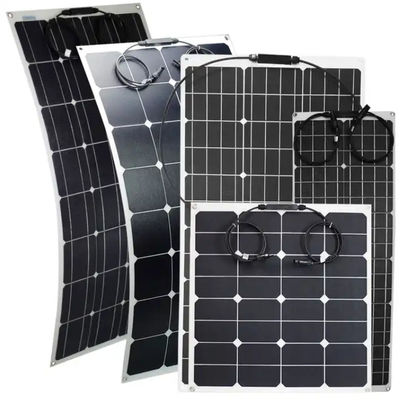 Painel solar fotovoltaico flexível multifuncional 12V 24V 110W para carro casa barco
