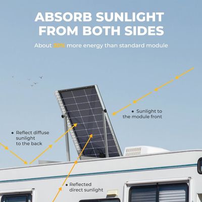 100 watts painel solar rígido célula de módulo monocristalino 12 volts 9BB