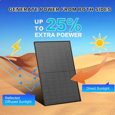 Kit de painéis solares bifaciais monocristalinos fotovoltaicos de 400W 10BB