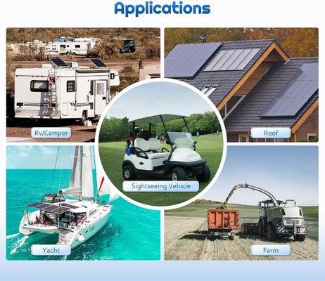 Célula de painel solar rígido monocristalino fotovoltaico 12V 180W Compacto