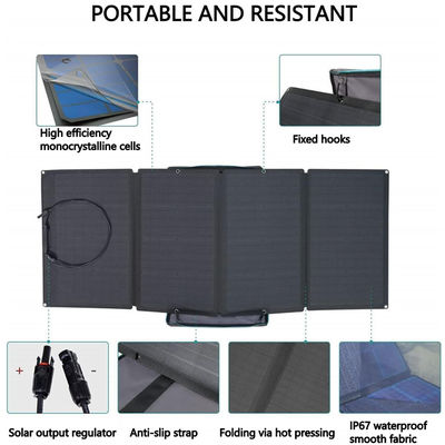 ODM 160W painéis solares dobráveis para acampamento Sistema fotovoltaico leve