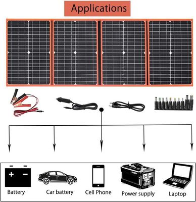 80W painel solar portátil de mochila dobrável carregador leve para o exterior