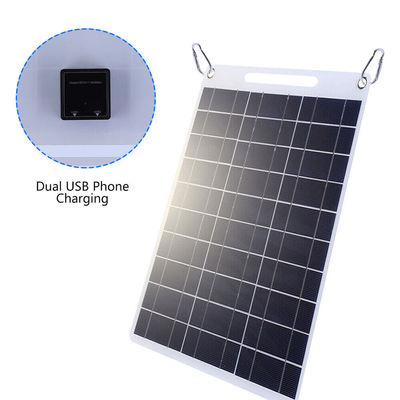 Painel solar portátil de silicone policristalino dobrável para caminhadas módulo solar 30W