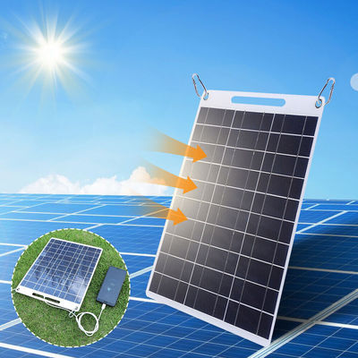 Painel solar portátil de silicone policristalino dobrável para caminhadas módulo solar 30W