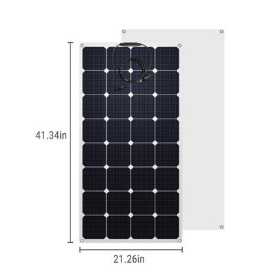 Módulos de painéis solares monocristalinos semiflexíveis 100W 12 Volt OEM