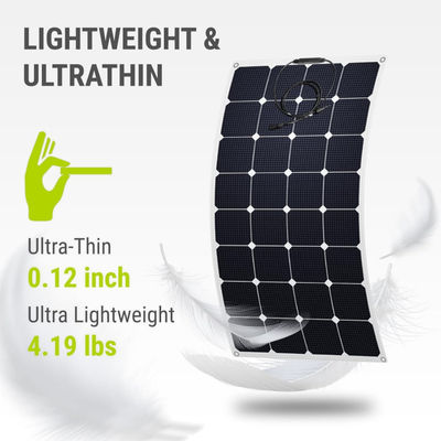 Módulos de painéis solares monocristalinos semiflexíveis 100W 12 Volt OEM