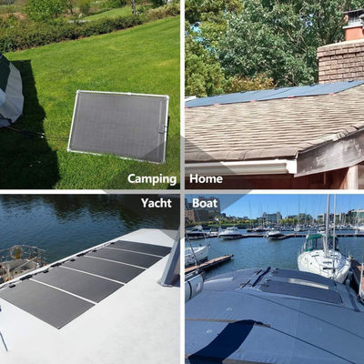 Painéis solares flexíveis e leves ETFE preto PERC monocristalino para RV