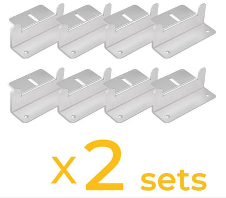 16 unidades Campervans Acessórios de painéis solares Kit de suporte de montagem para telhado de telhas