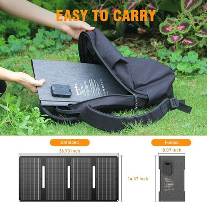 Painel Solar Portátil de 40 W 15 V tomada de corrente contínua para caminhadas ao ar livre