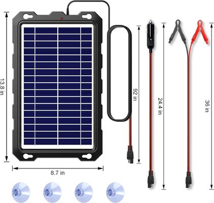 7.5W Carregador de bateria solar Rv portátil Bateria solar de automóvel Manutenção 12V