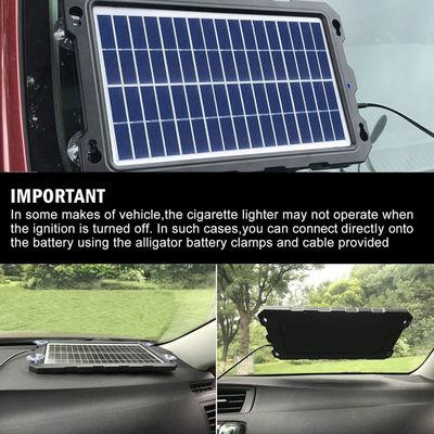7.5W Carregador de bateria solar Rv portátil Bateria solar de automóvel Manutenção 12V