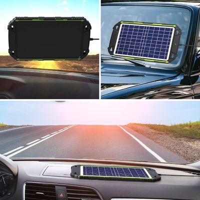 10W 12V Waterproof Solar Battery Charger Maintainer para Car Boat Marine RV