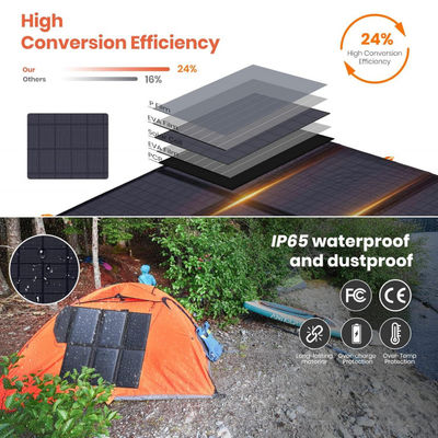 Carregador de cobertor solar dobrável à prova d'água para acampamento de emergência ao ar livre
