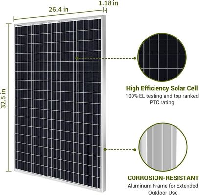 100W 12V 9BB Balcão fotovoltaico Painéis solares para RV Autocaravanas Barco marítimo