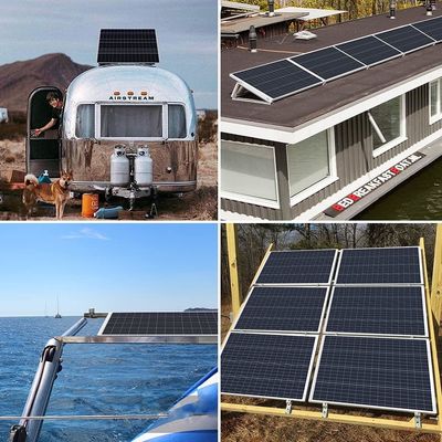 100W 12V 9BB Balcão fotovoltaico Painéis solares para RV Autocaravanas Barco marítimo