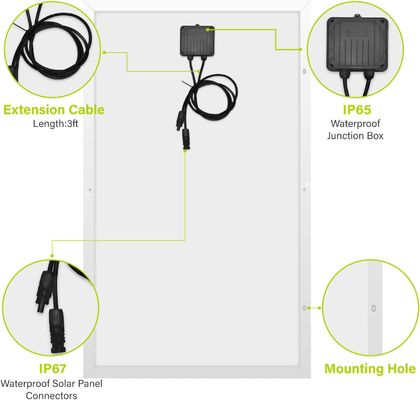 Modulo de célula fotovoltaica monocristalina de 160W fora da rede