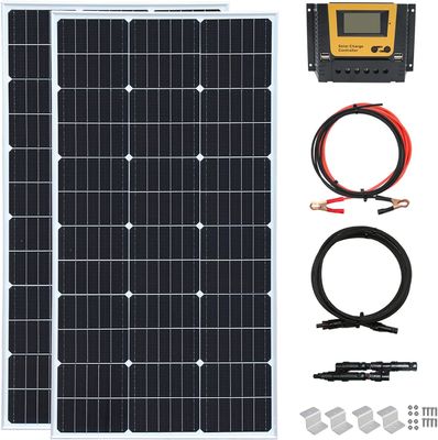 200 Watt 24 V Painel Solar Rígido Módulo Monocristalino Sistema Off Grid