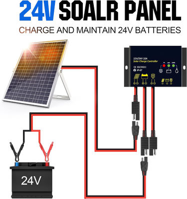 30 Watt 24V Kit de painel solar Trickle Carregador Controlador de manutenção