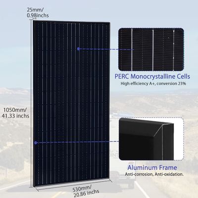 Modulo fotovoltaico solar de painel solar monocristalino leve de 200 Watt