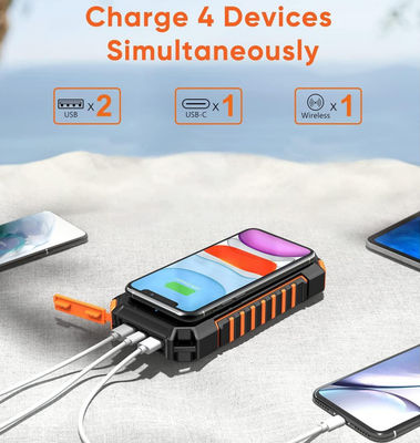 26800mAh Carregador Solar Portátil Alimentado Para Galaxy Phone Tablet