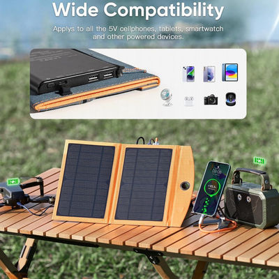 10W Carregador Solar Portátil Painel Solar Mono Célula 5V 3A