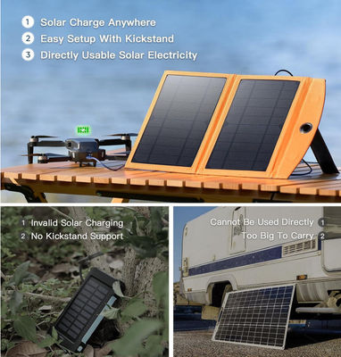 10W Carregador Solar Portátil Painel Solar Mono Célula 5V 3A