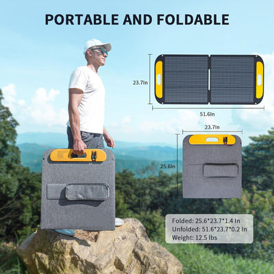 Painel solar híbrido portátil mono 110W 19V IP67 impermeável
