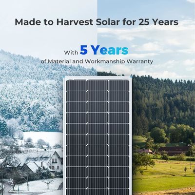 Painéis solares de balcão monocristalino fotovoltaicos 100 Watt 12V OEM