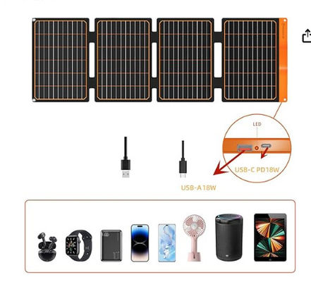 FT40 Pequeno carregador solar portátil USB Módulo monocristalino IP67 à prova d'água