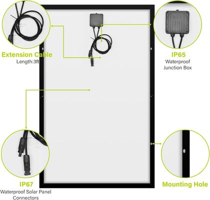 250W 15V Monocristalino Sloar Panel módulo fotovoltaico Off Grid leve