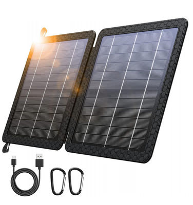 Banco de carregador solar portátil de 10W para acampamento 5V 2A impermeável IPX4