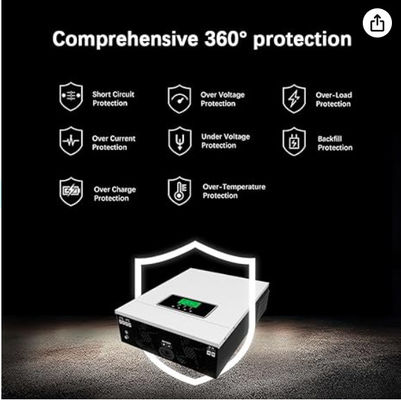 FT3000 Inverter híbrido solar 3200WConstruído em 80A MPPT Controlador de carga solar com branco