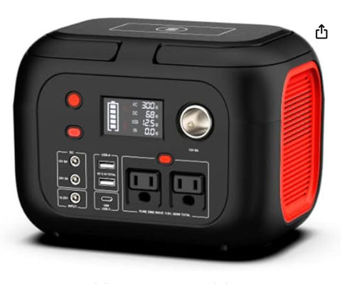 228Wh Bateria solar de lítio 300W Estação de energia portátil com luz LED