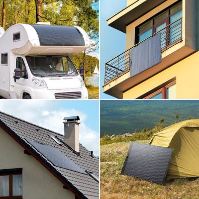 120W 21,7V painéis de células solares flexíveis flexíveis para autocaravanas caravanas camper barcos telhados