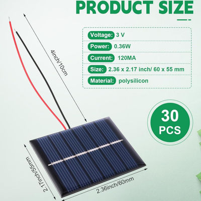 Sistema de células de painéis solares flexíveis portáteis policristalinos 120 MA para lanterna