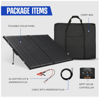 160W Cobertura solar dobrável BIPV Painéis solares monocristalinos Leve