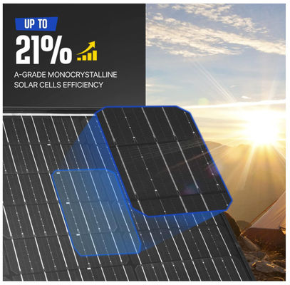 160W Cobertura solar dobrável BIPV Painéis solares monocristalinos Leve