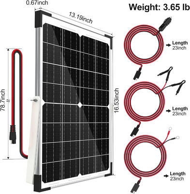 25W Bateria solar carregador de manuseio 12V para automóvel motocicleta