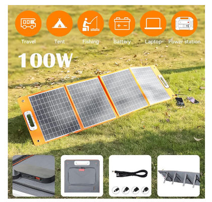 Carregador de painel de cobertura solar dobrável de 18V 100W personalizado com saída de CC