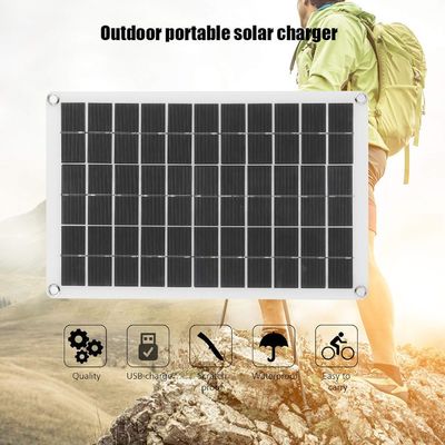 Painel Solar Portátil Leve Célula Monocristalina 100W 12/24V Saída USB