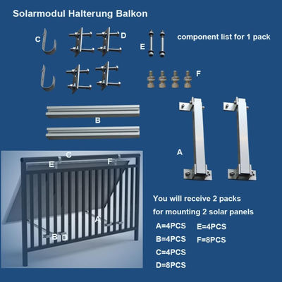 Acessórios para painéis solares com inclinação ajustável Brackets de montagem de aço inoxidável