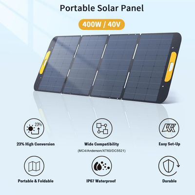 Kit de cobertores solares portáteis de alta eficiência 400w para RV de acampamento