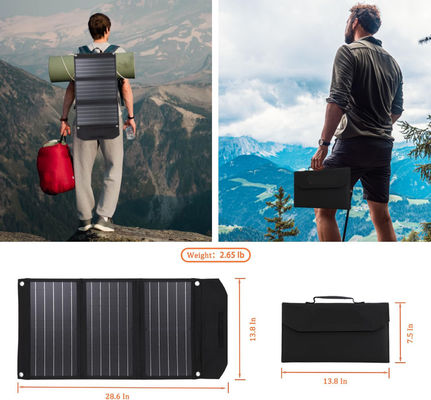 Kit de carregador de painéis solares portáteis dobráveis de 30W para acampamento ao ar livre