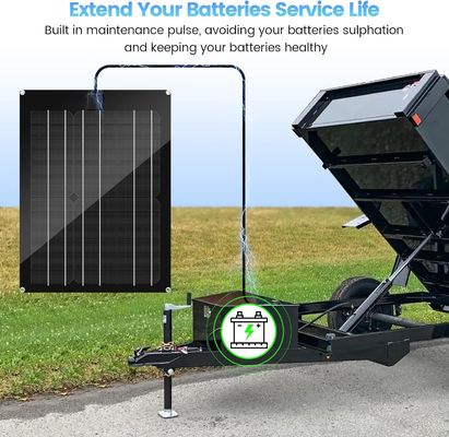 Carregador de manutenção de bateria de carro solar Trickle para RV 15W 12V